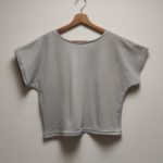 Tshirt Crop Top Krok Court Gris Clair Julie Bonnard créatrice vêtement Saint-Etienne (2)
