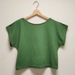 Tshirt Crop Top Krok Court vert Julie Bonnard créatrice vêtement Saint-Etienne
