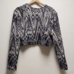 Veste Esik Marbrure Jacquard Français veste courte Julie Bonnard créatrice textile Saint-Etienne (2)